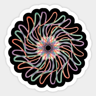 Spirograph Pinwheel Pattern Sticker